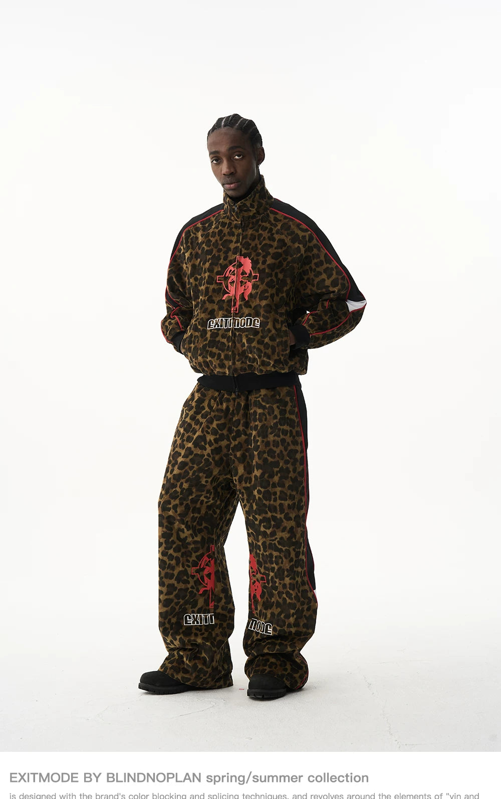 Vintage Leopard Print Sport Jacket