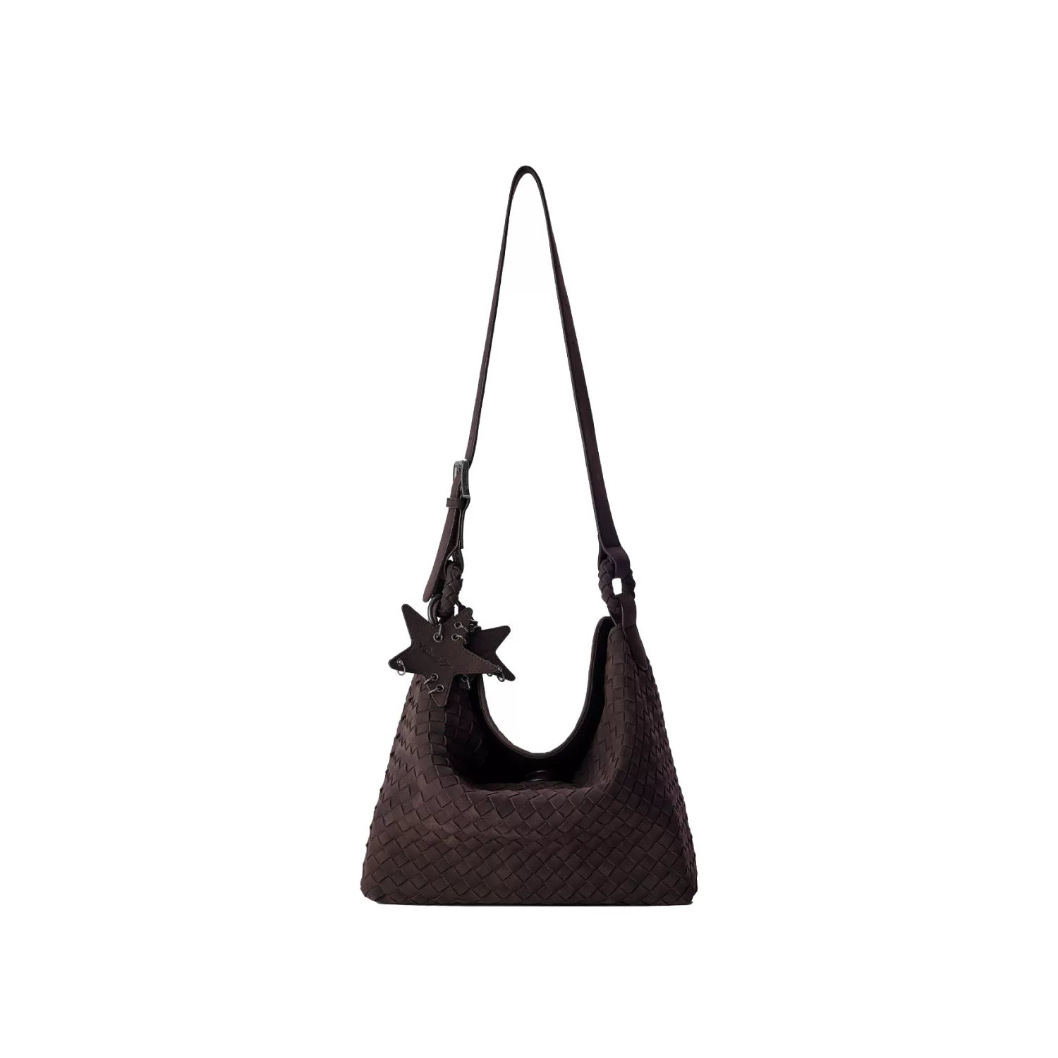 Oversized Woven Suede Tote Shoulder Bag ECODAY