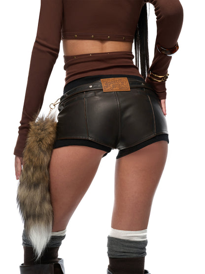 Washed Low-Rise Mini Shorts