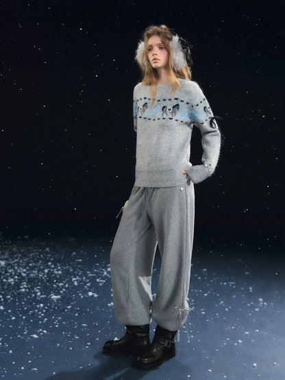 Playful Carousel Jacquard Knit Sweater