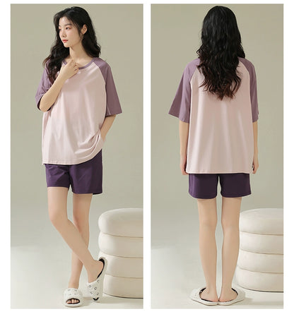 Solid Color Cool Modal Pajamas Set