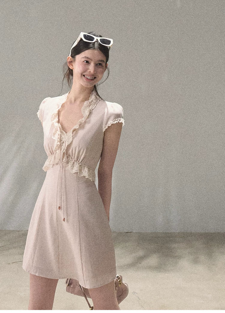 Lyocell Linen Tie-Waist Dress