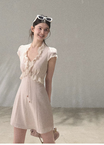 Lyocell Linen Tie-Waist Dress