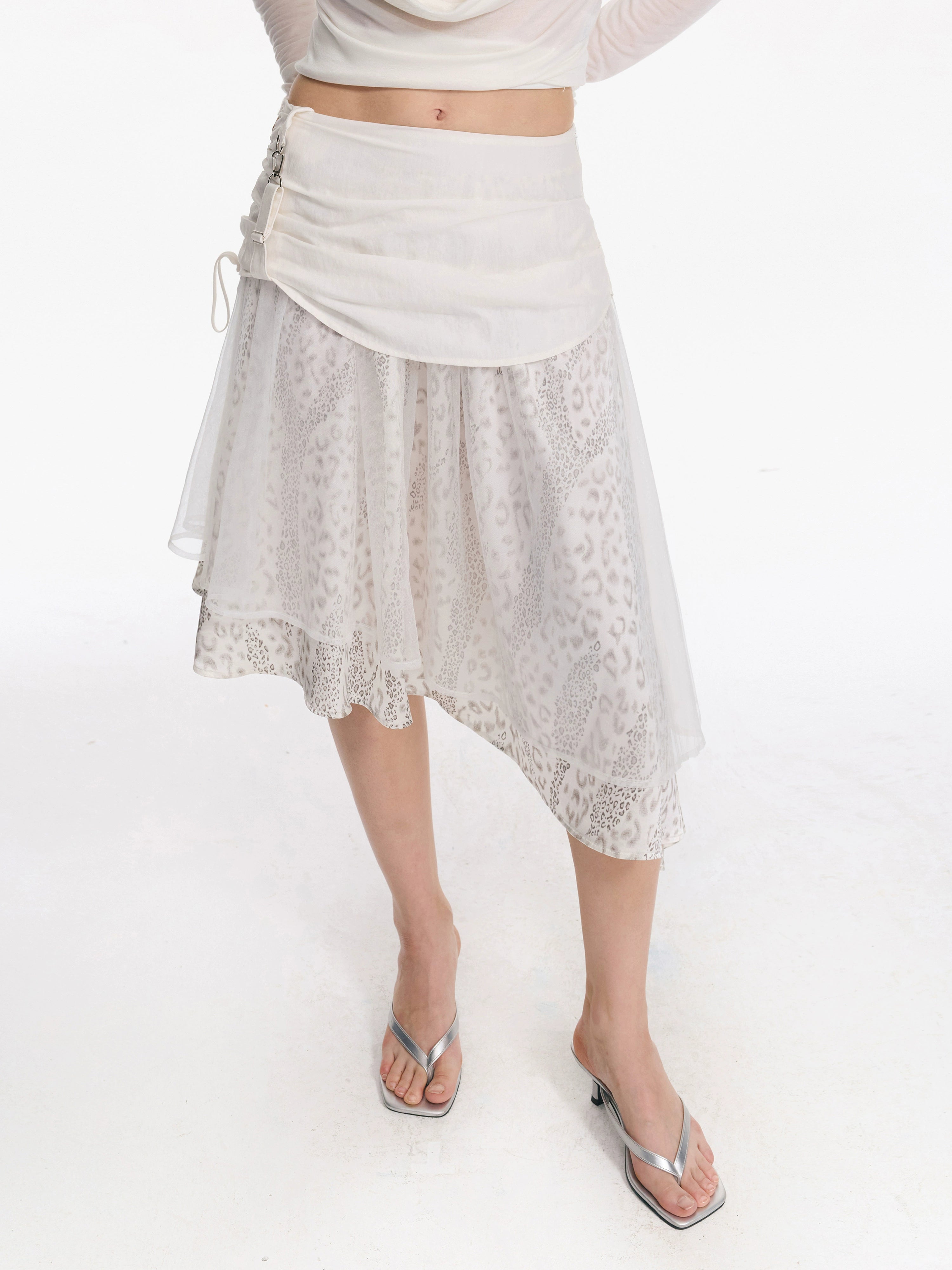 Irregular Leopard Skirt