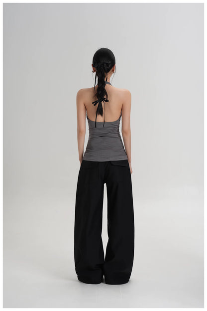 Silk-Blend Draped Halterneck Camisole