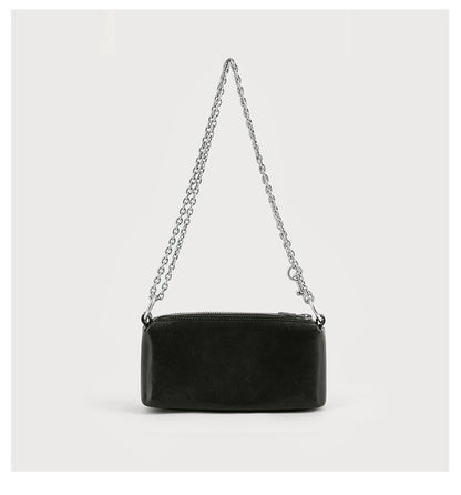 Cross Emblem Leather Chain Bag - Small