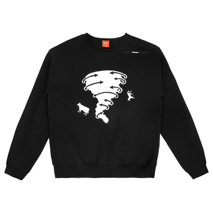 Black Crew Neck Sweatshirt - CHINASQUAD