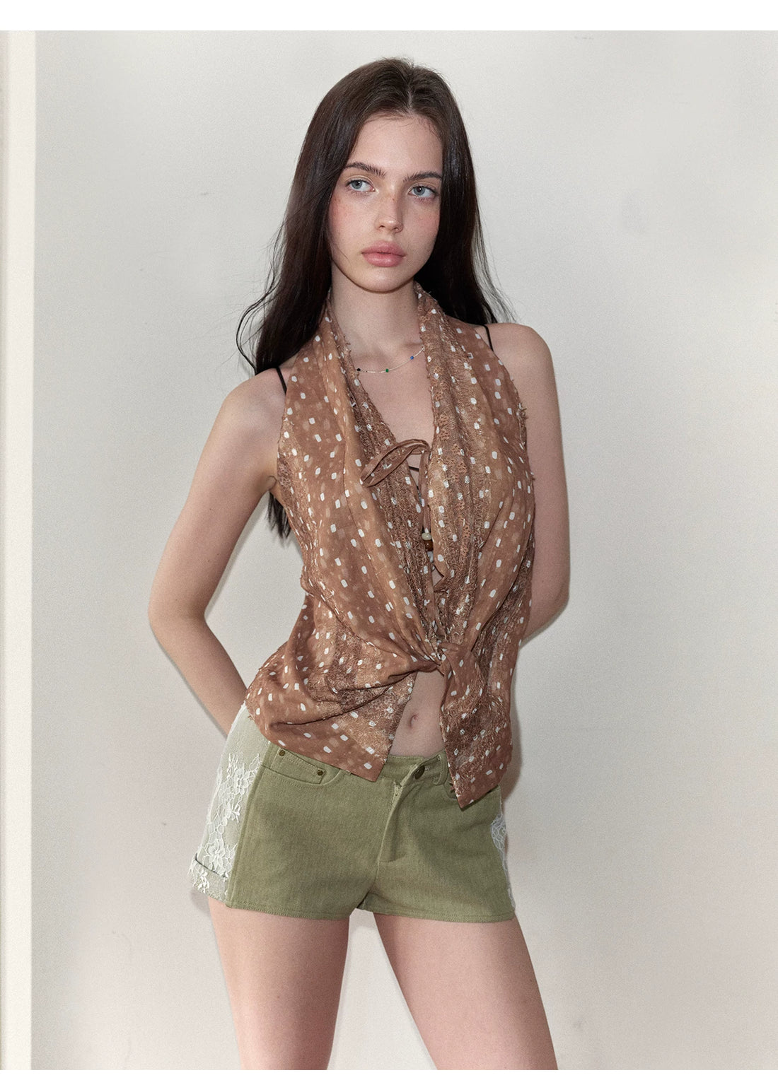 Vintage Lace Panel Hot Shorts NeverMore