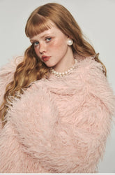 (Final Sale) Furry Long Collar Faux Fur Coat - CHINASQUAD