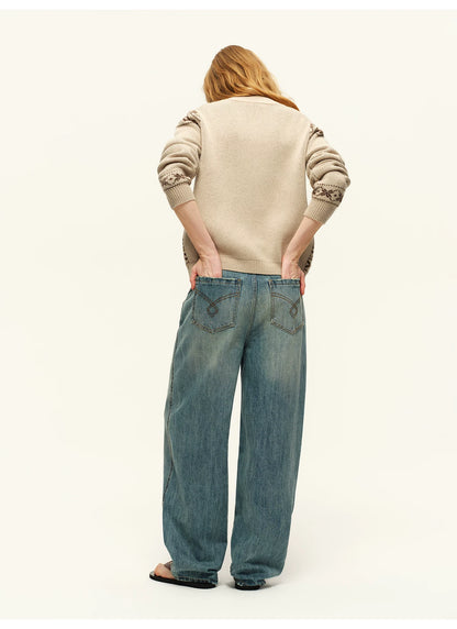 Vintage Fair Isle Wool Knit Cardigan