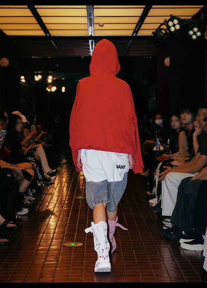 Letter Print Suede Snow Boots