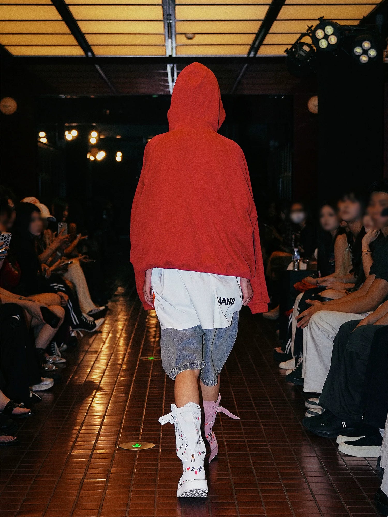 Letter Print Suede Snow Boots