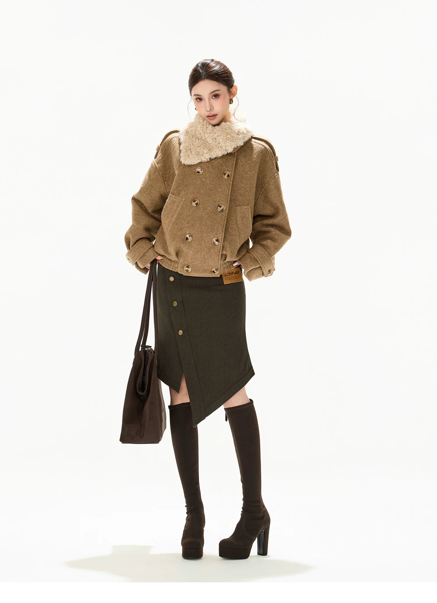 Double-Breasted Wool-Blend Jacket