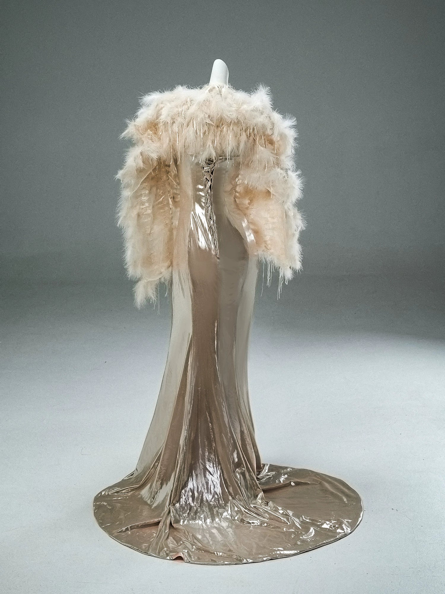 Molten Momo Liquid-Satin Couture Gown