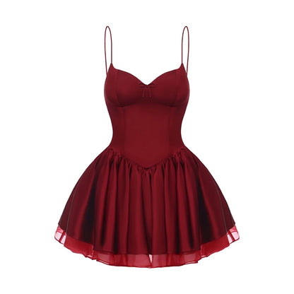 Backless Bow Corset Strap Mini Dress