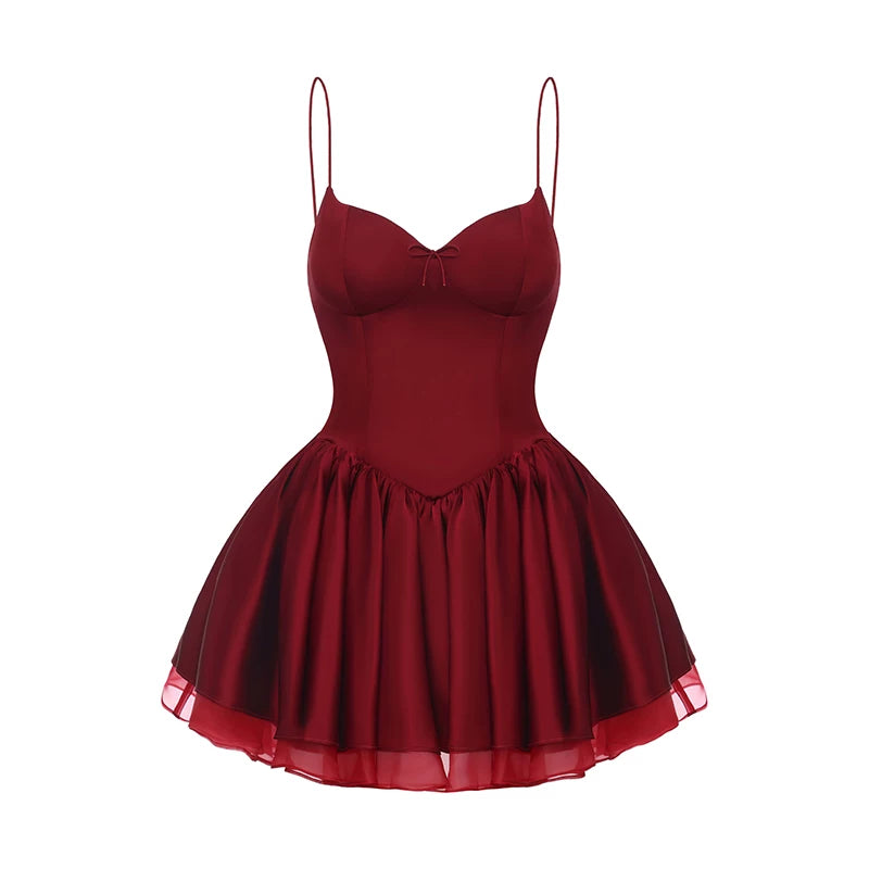 Veronica Backless Mini Dress (Red)
