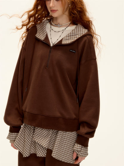 Fleece Hoodie &amp; Wide-Leg Sweatpants Set