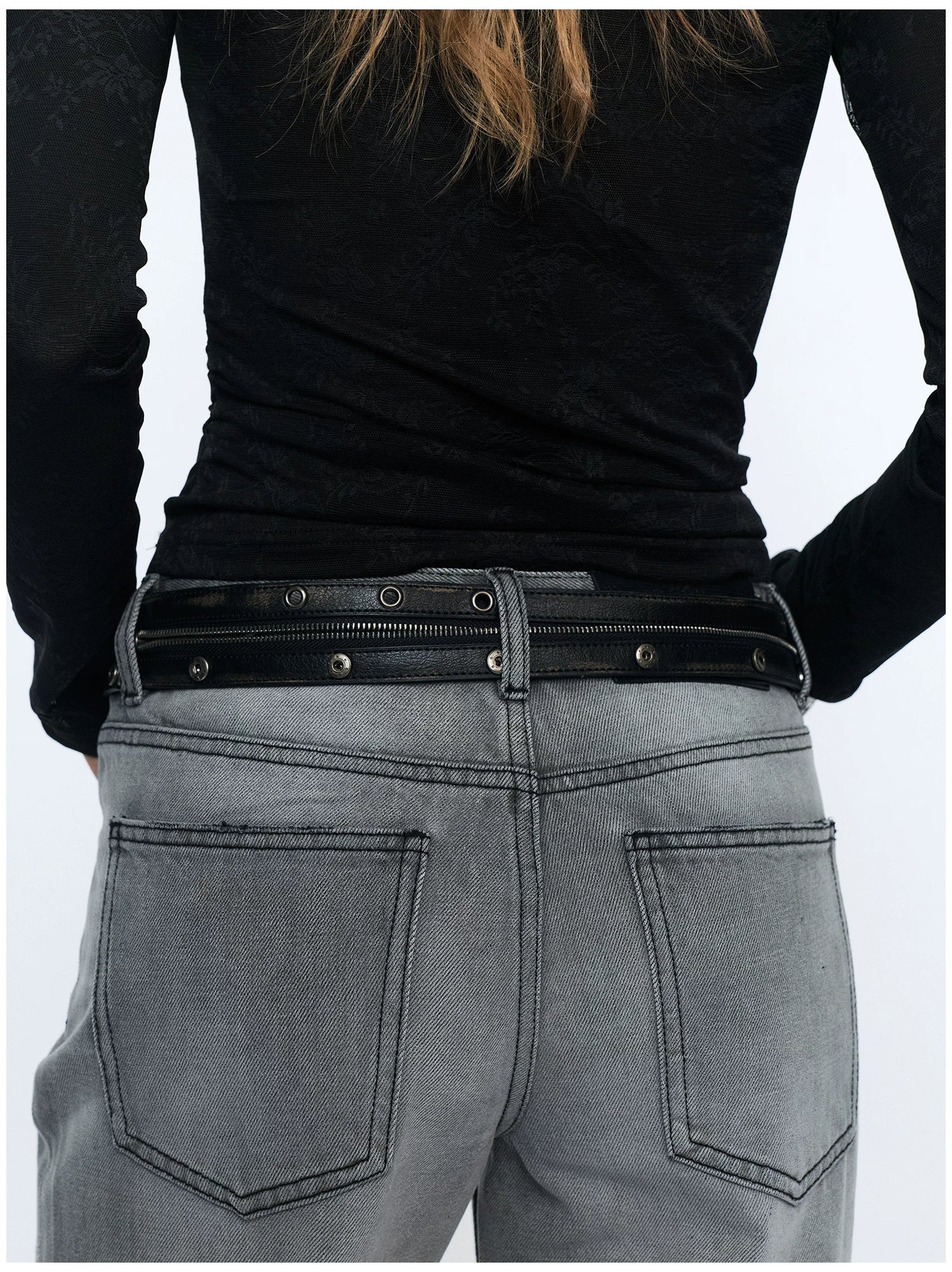 Vintage Detachable Buckle Zip Waist Bag Belt