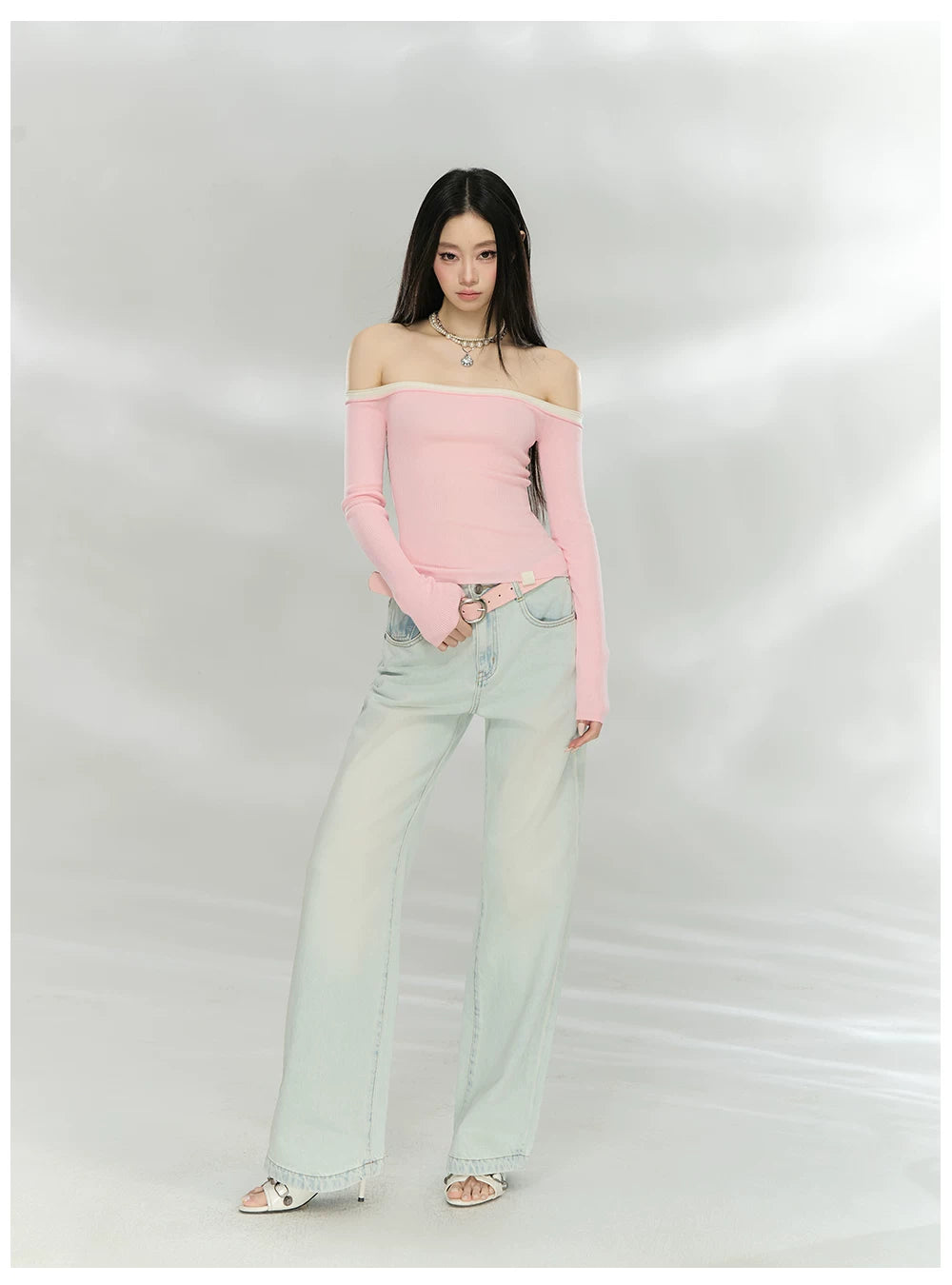 Vintage Washed Straight-Leg Denim Jeans