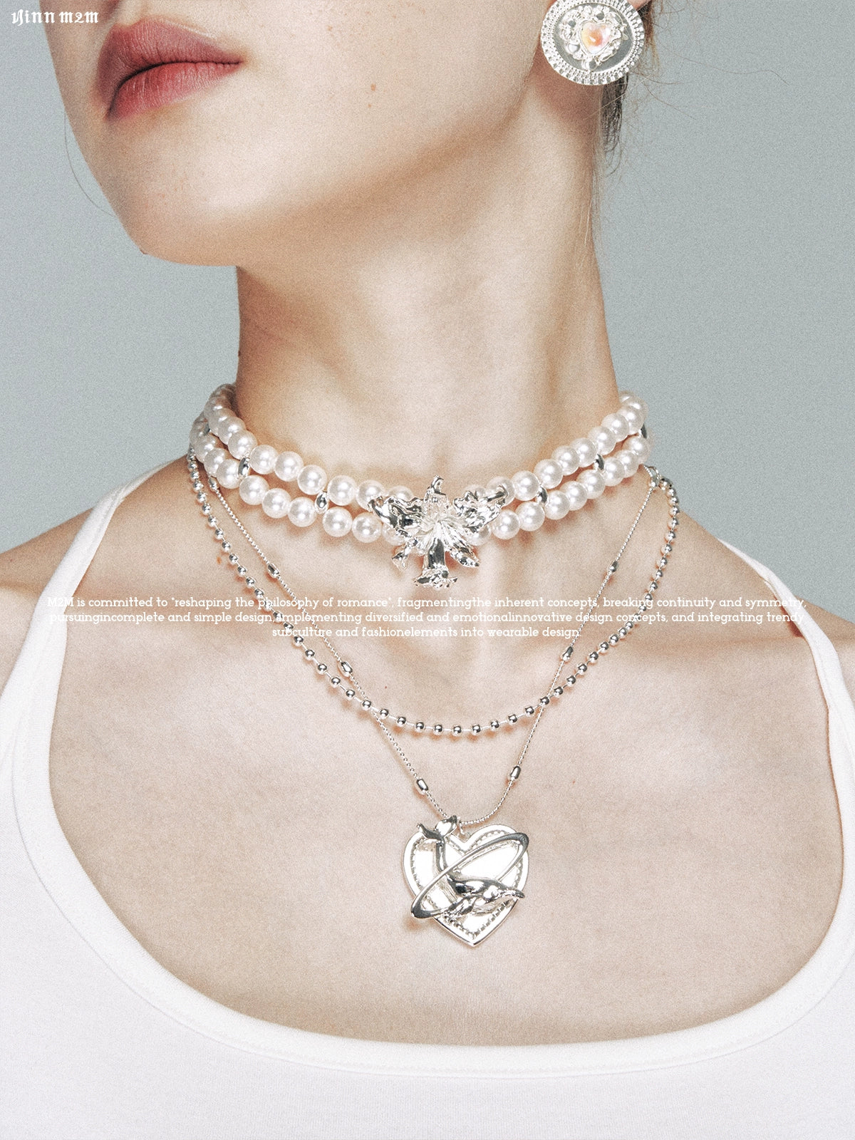 Silver Beaded Whale Pendant Necklace