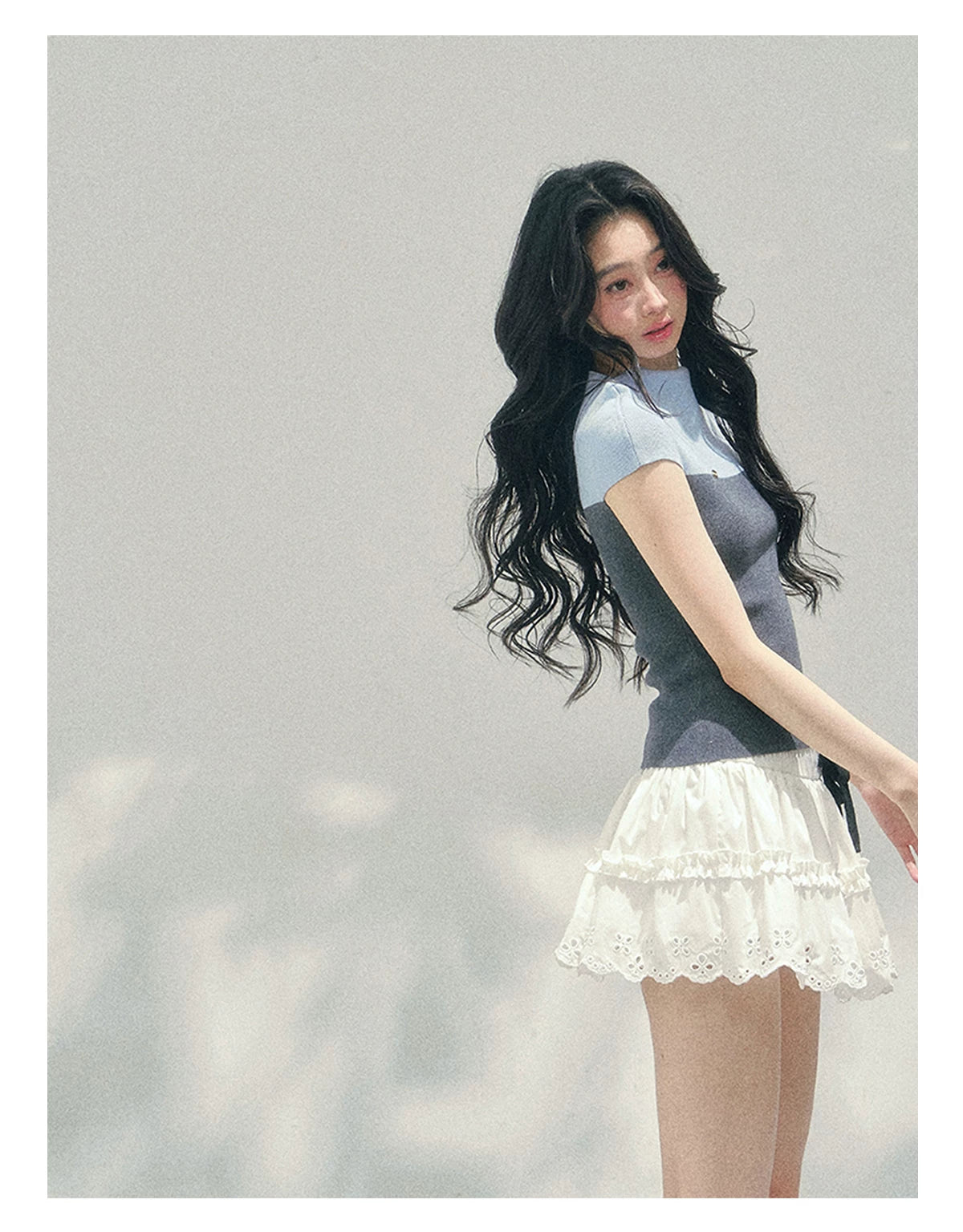 Smoky Mood Knit Crop Top