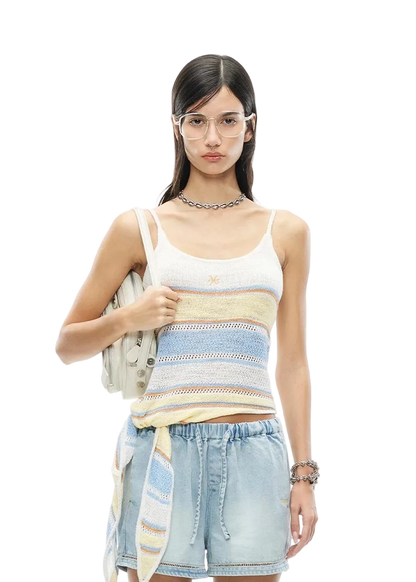 Marfi Striped Spliced Camisole