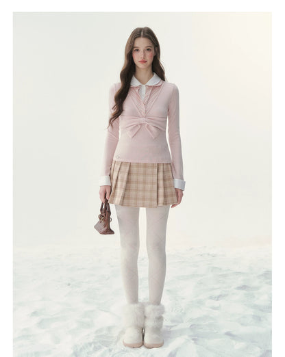 Vintage Peter Pan Collar Layered Blouse