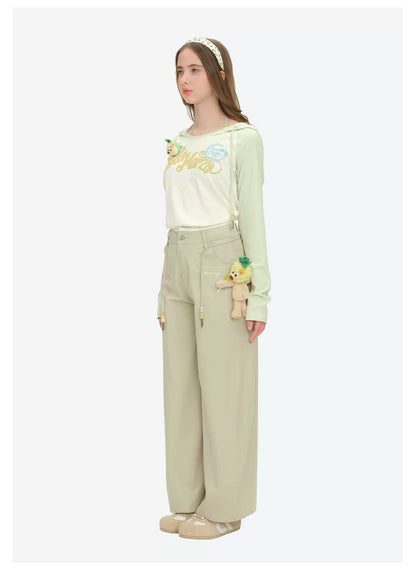 Curved-Hem Cargo Pants