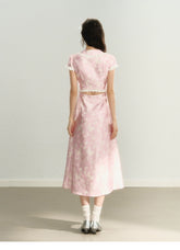 Pink Cheongsam Dress - CHINASQUAD