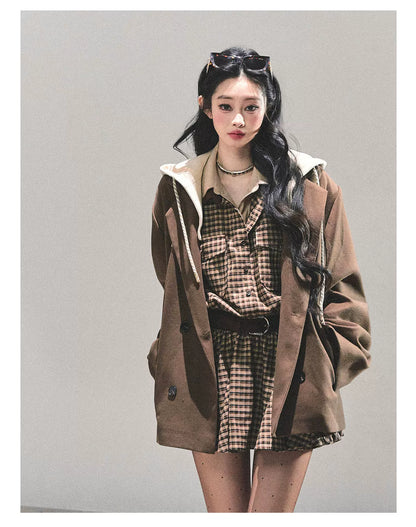 Elevated Hepburn-Style Utility Mini Dress