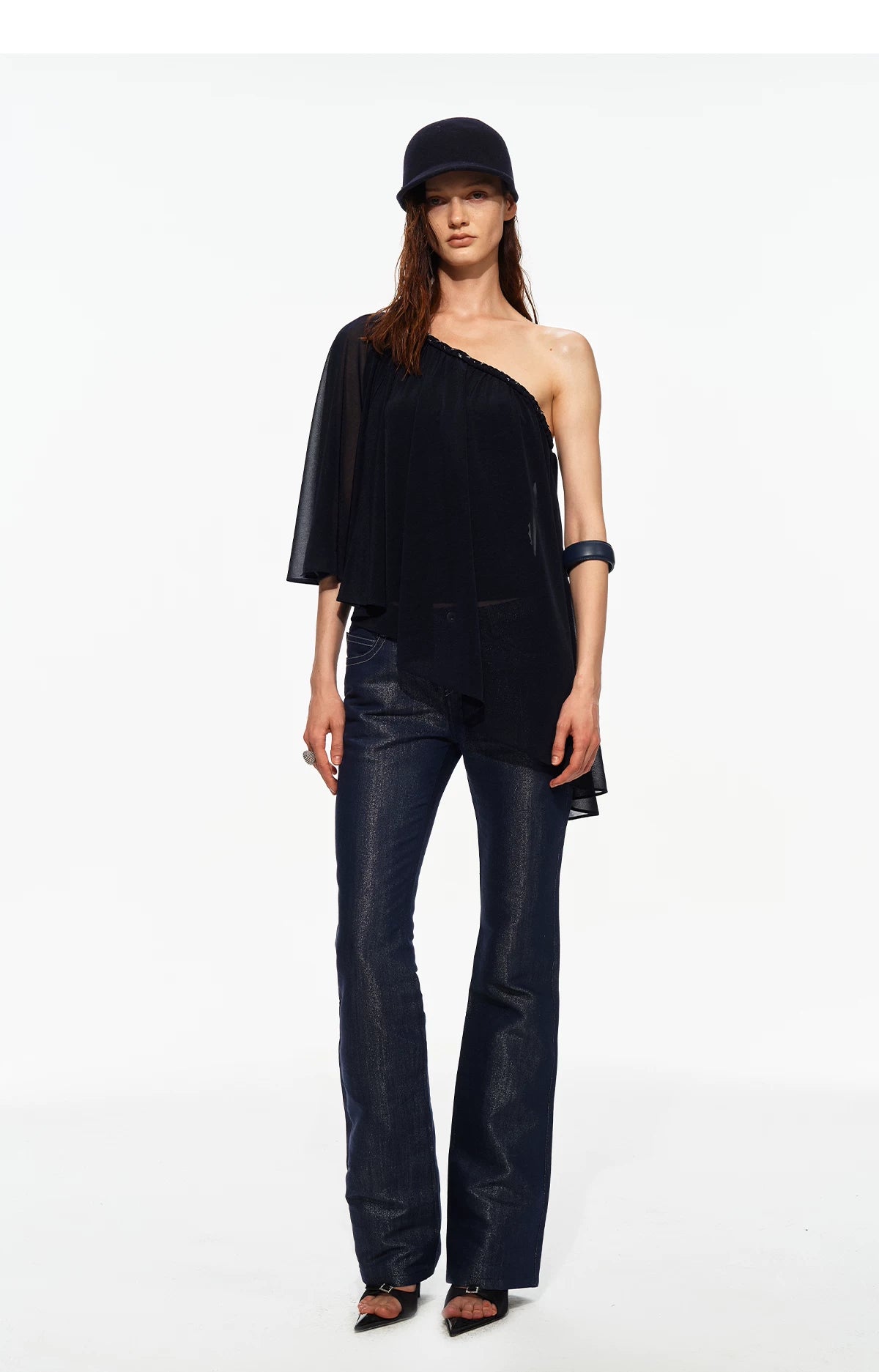 Handwoven Chain Cape Blouse
