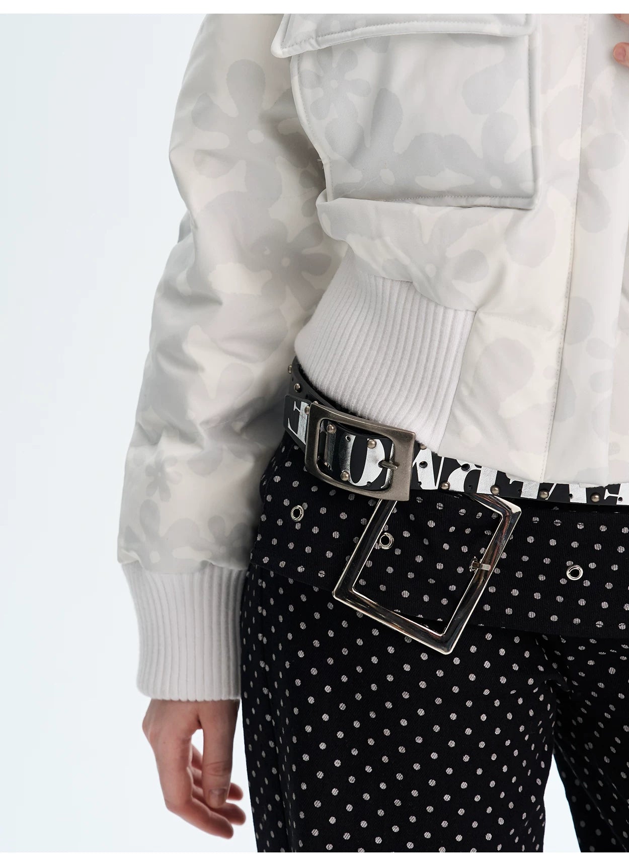 Vintage Printed Short Down Jacket