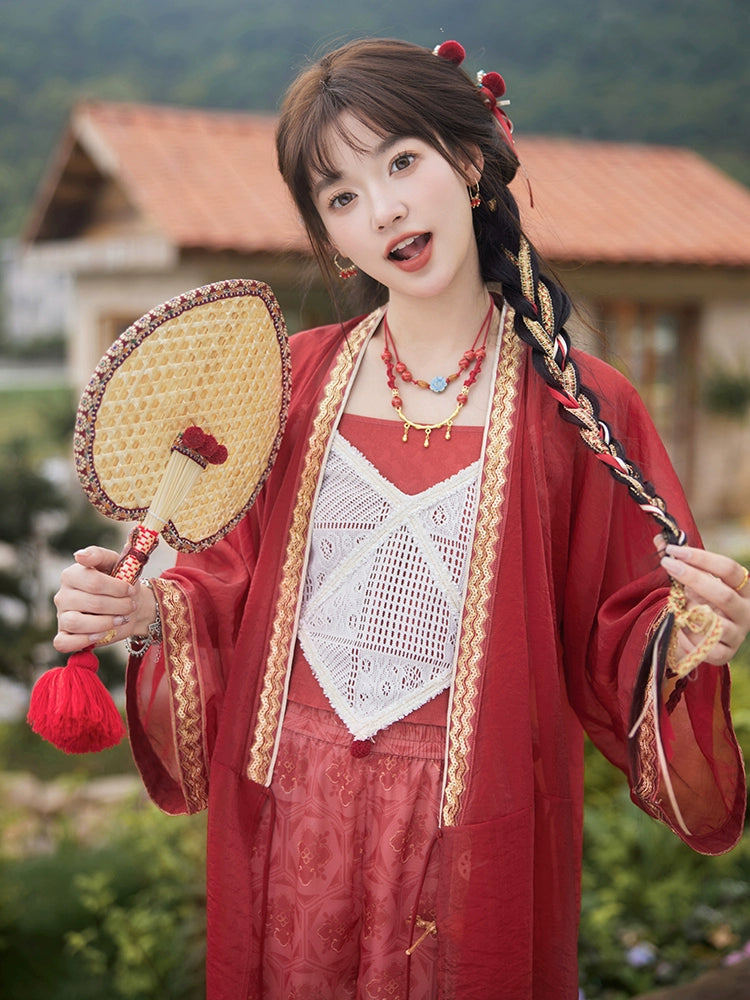 &quot;逍遥弦歌&quot; Modern-style Hanfu Set