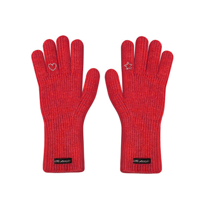 Winter Wool Knit Five-Finger Gloves
