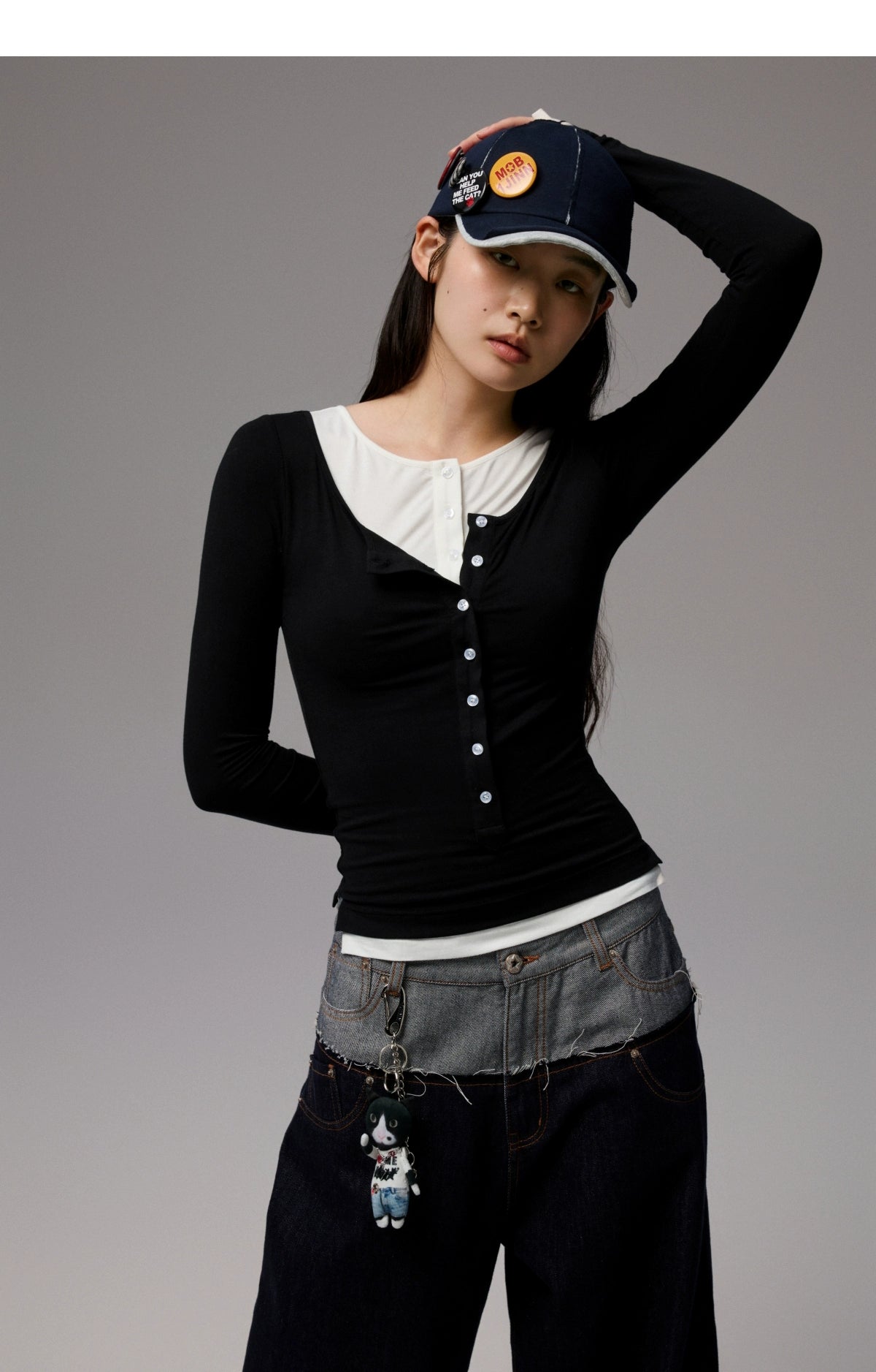Colorblock Henry Cardigans