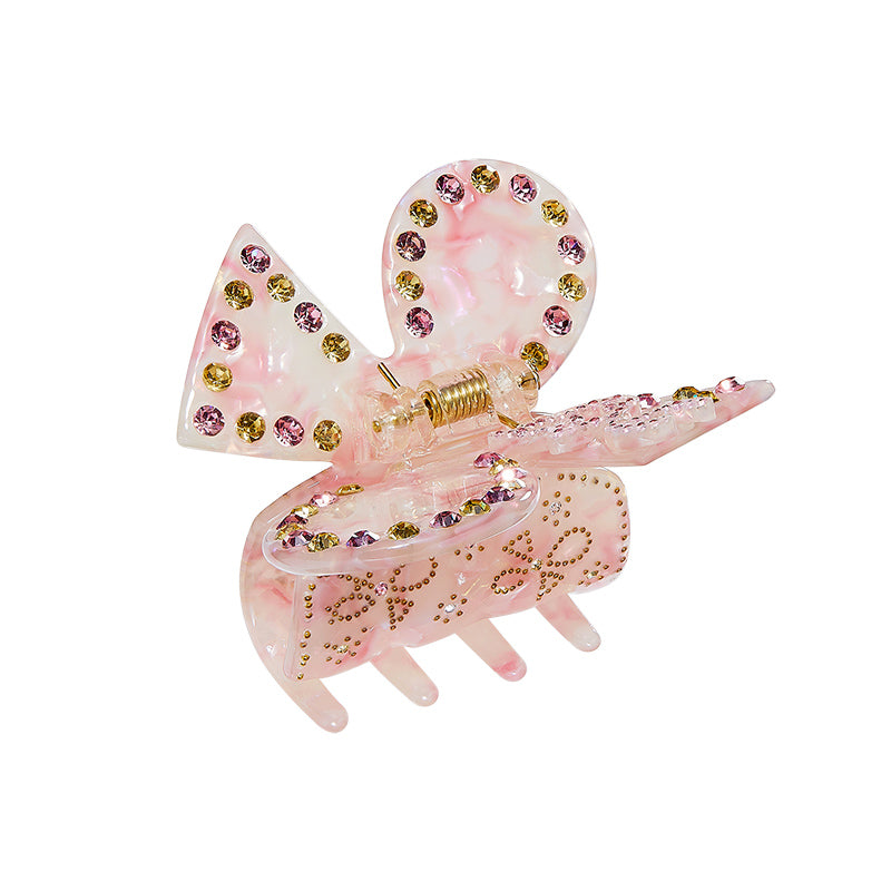 Chloe Crystal Butterfly Claw Clip - CHINASQUAD
