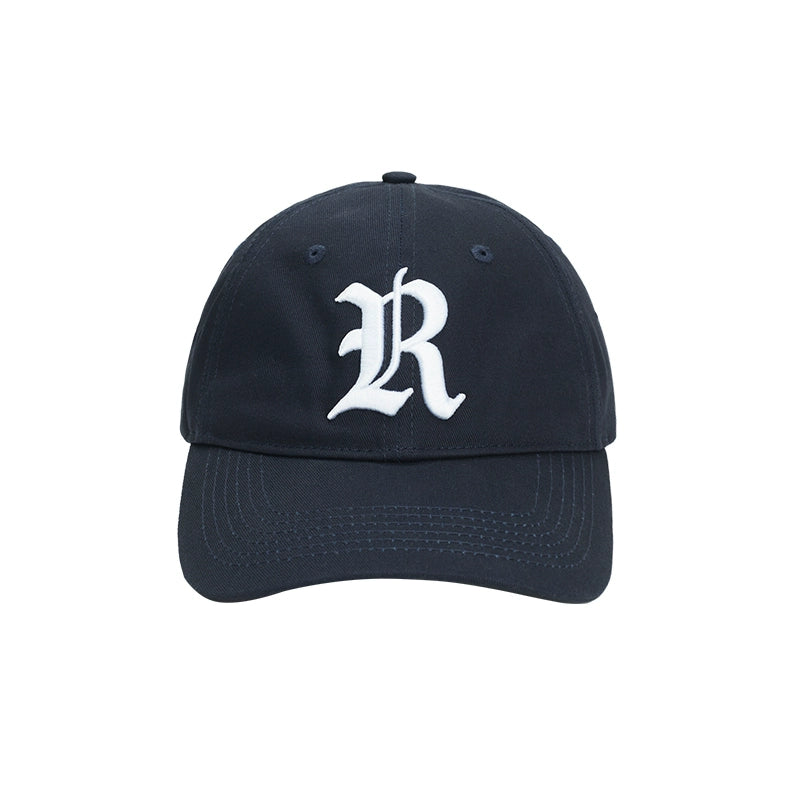 Retro R Embroidered Curved Brim Baseball Cap