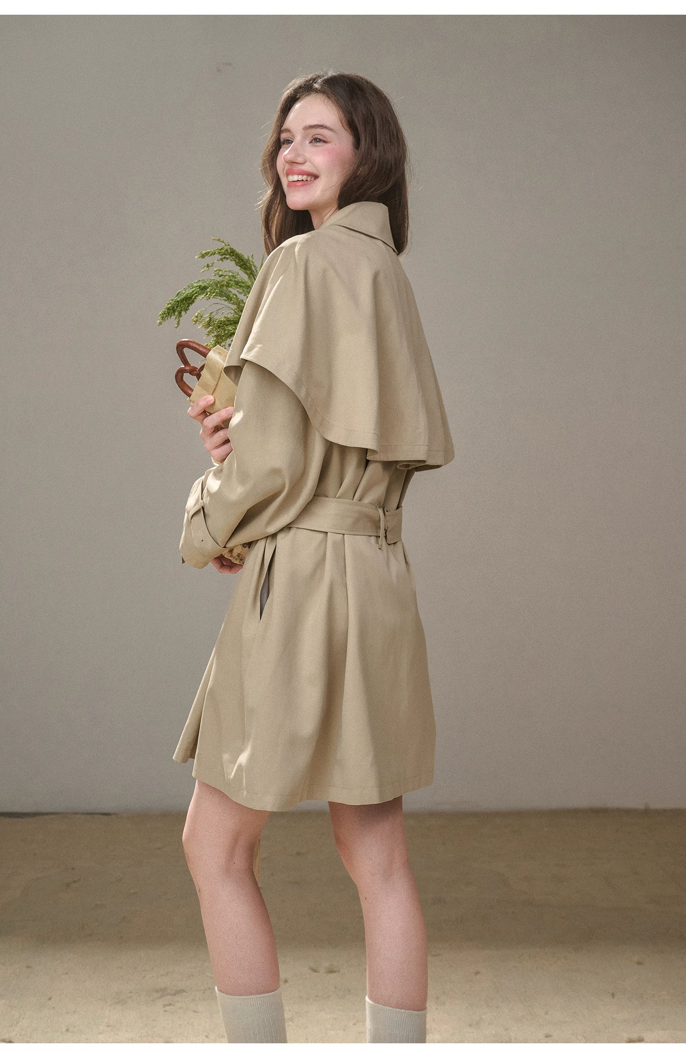 Comfy Chestnut Trench Coat