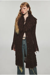 Tassel Knitted Maxi Overcoat - CHINASQUAD