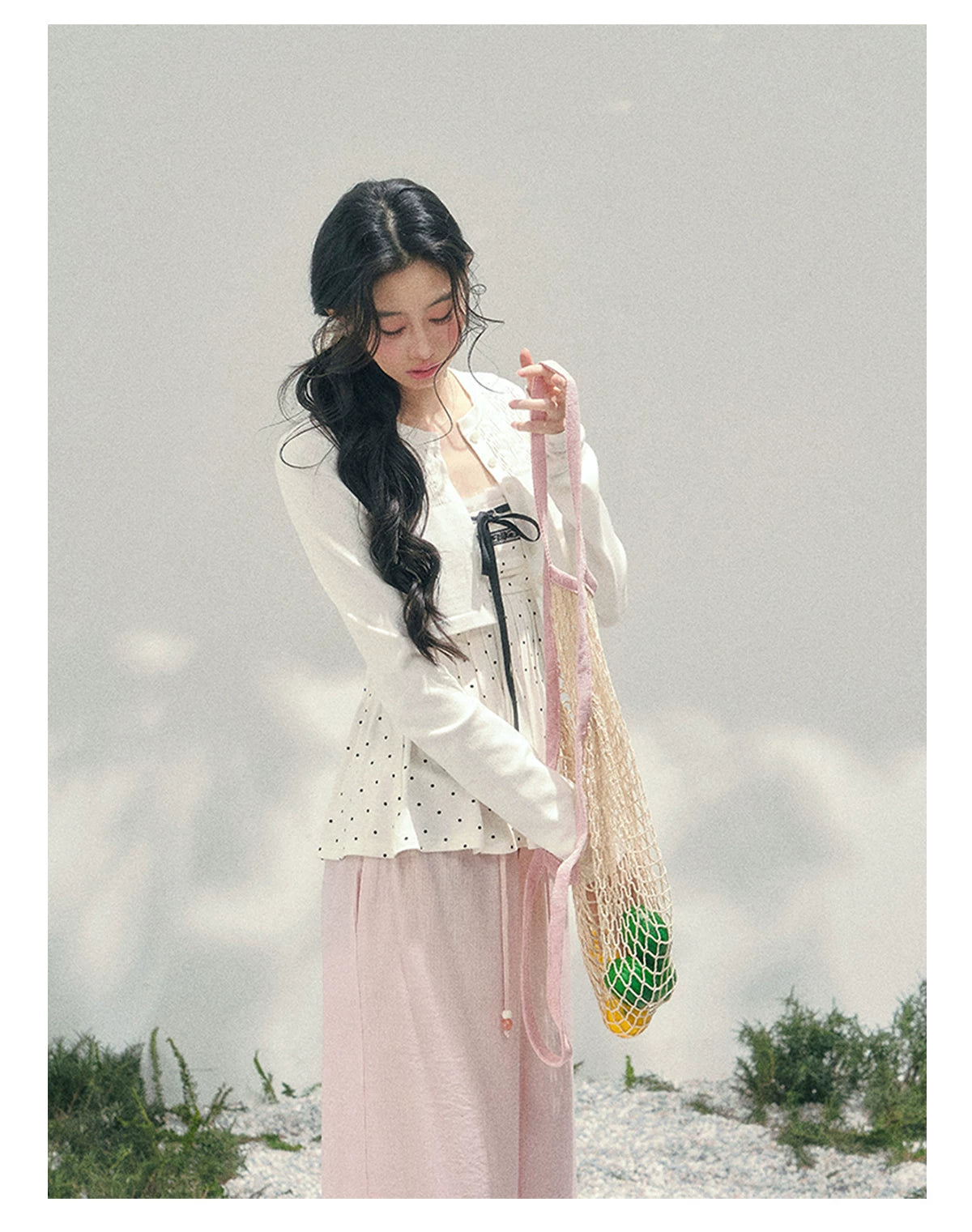 Polka Dot Brandy Lace Two-Piece Top Set