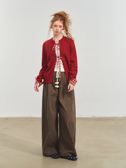 Loose Casual Wide-Leg Scimitar Pants