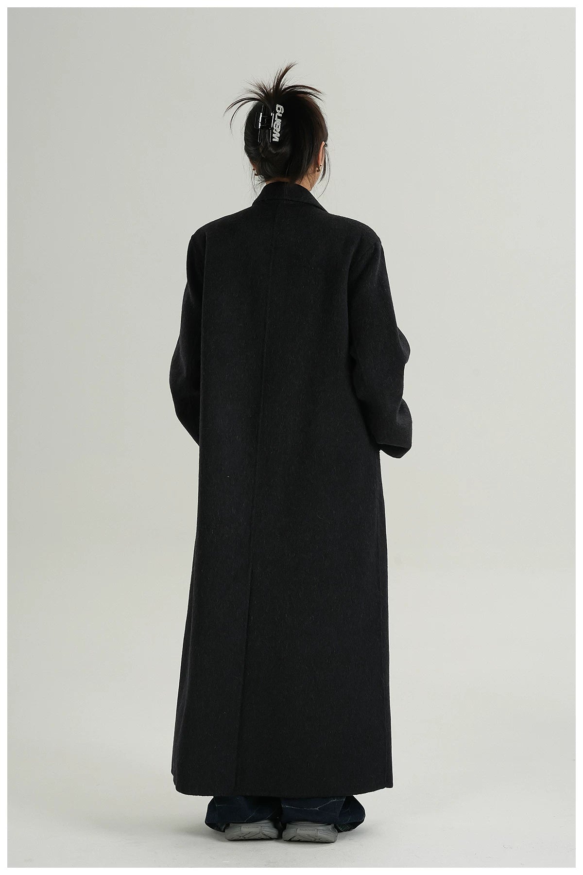Extra-Long Tailored Wool Coat