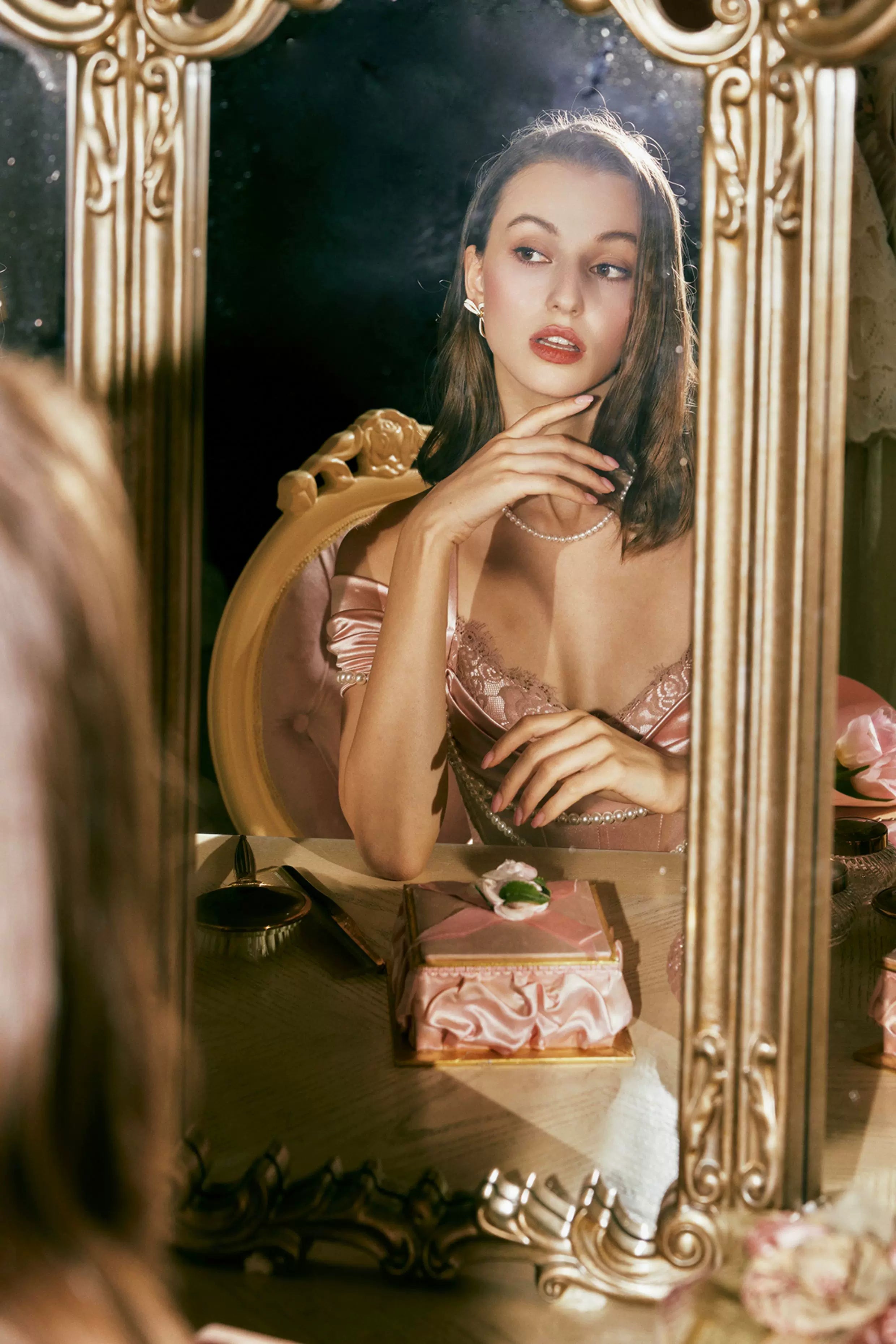 French Heiress Satin Corset Slip Dress