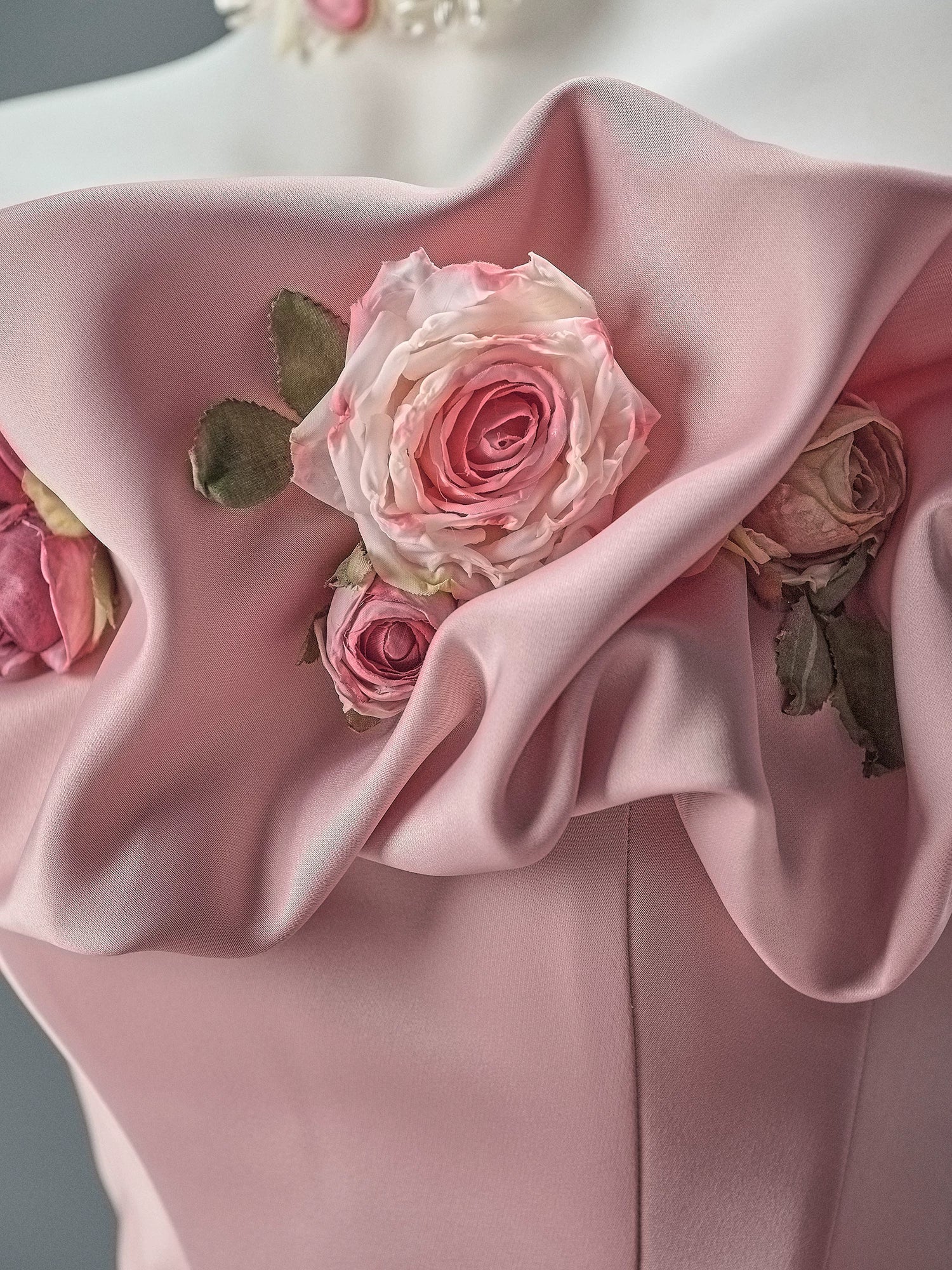 Peach Coco Sculpted Couture Ball Gown