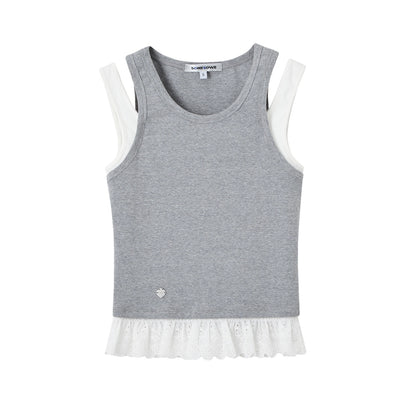 Petal Lace Strapped Tank Top