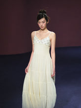 Embroidered V-Neck Slip Dress - CHINASQUAD