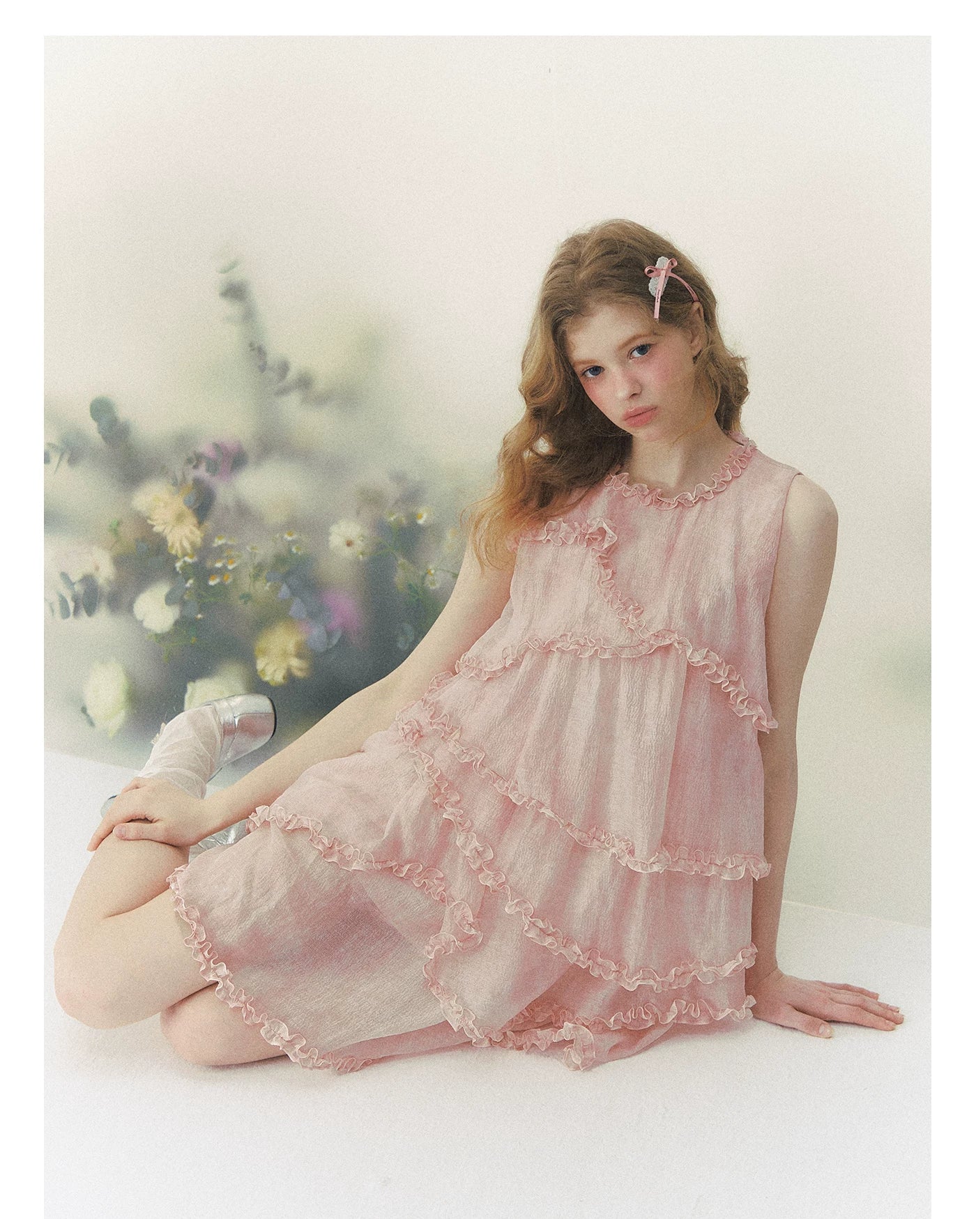 Pink Mist Tiered Ruffle Dress