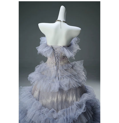 Bolli Tulle Ball Gown with Metallic Shimmer