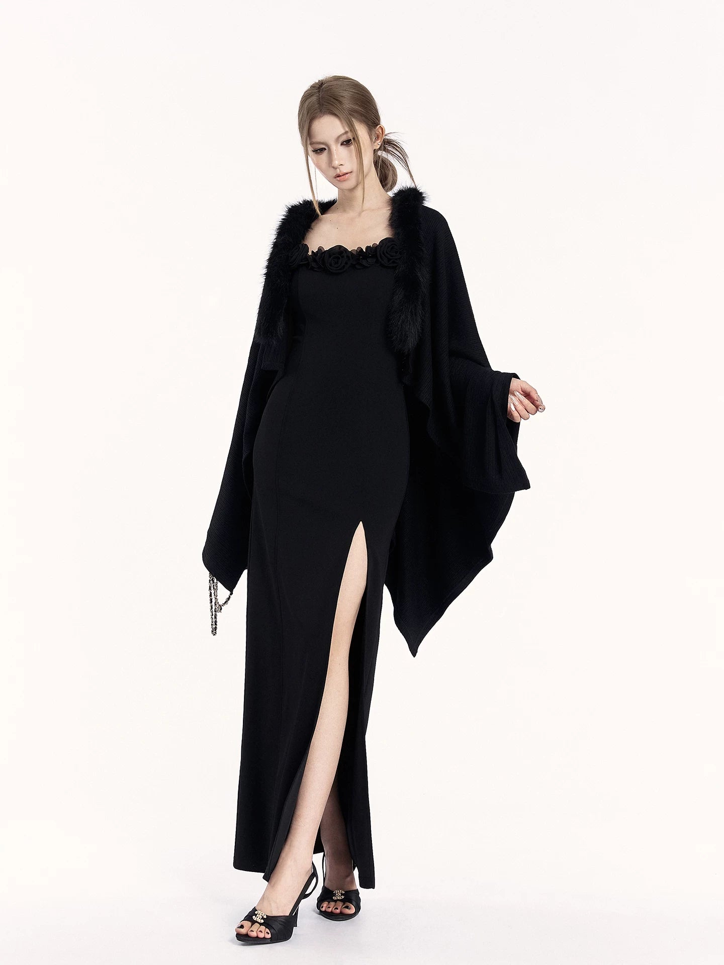 Slim-Fit Satin Camisole Maxi Dress