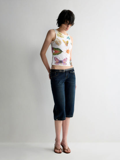Lyocell Fun Print Short Sleeveless Tank Top